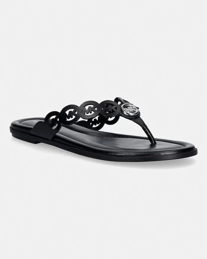 MICHAEL Michael Kors kadın deri parmak arası terlik Janie Thong Sandal