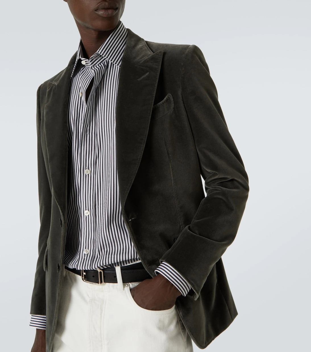 Tom Ford - Ladder striped cotton shirt