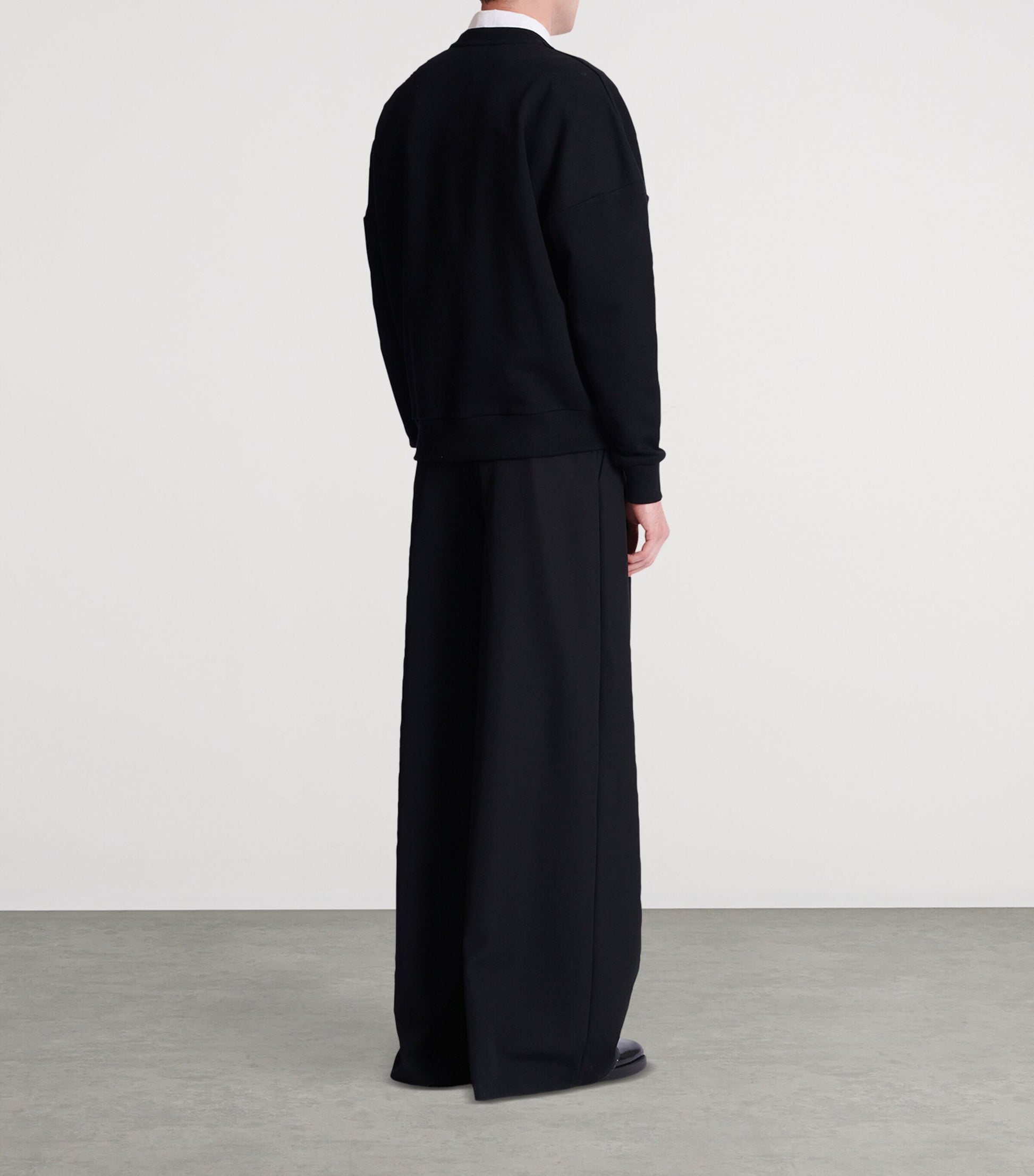 Cotton Embroidered College Sweatshirt