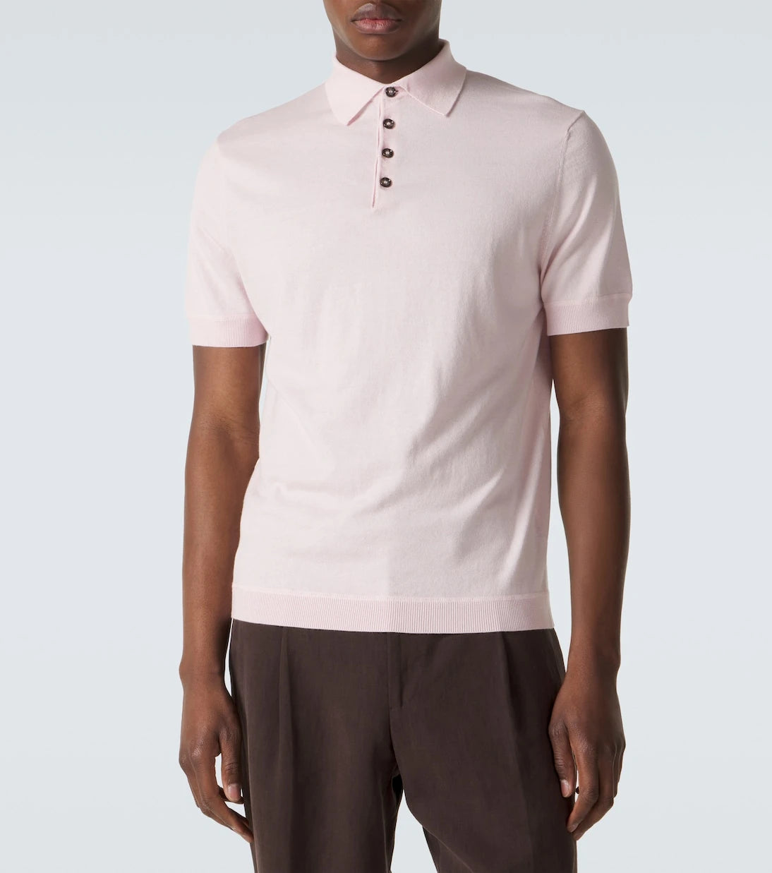 Allude - Cotton, silk, and cashmere polo shirt