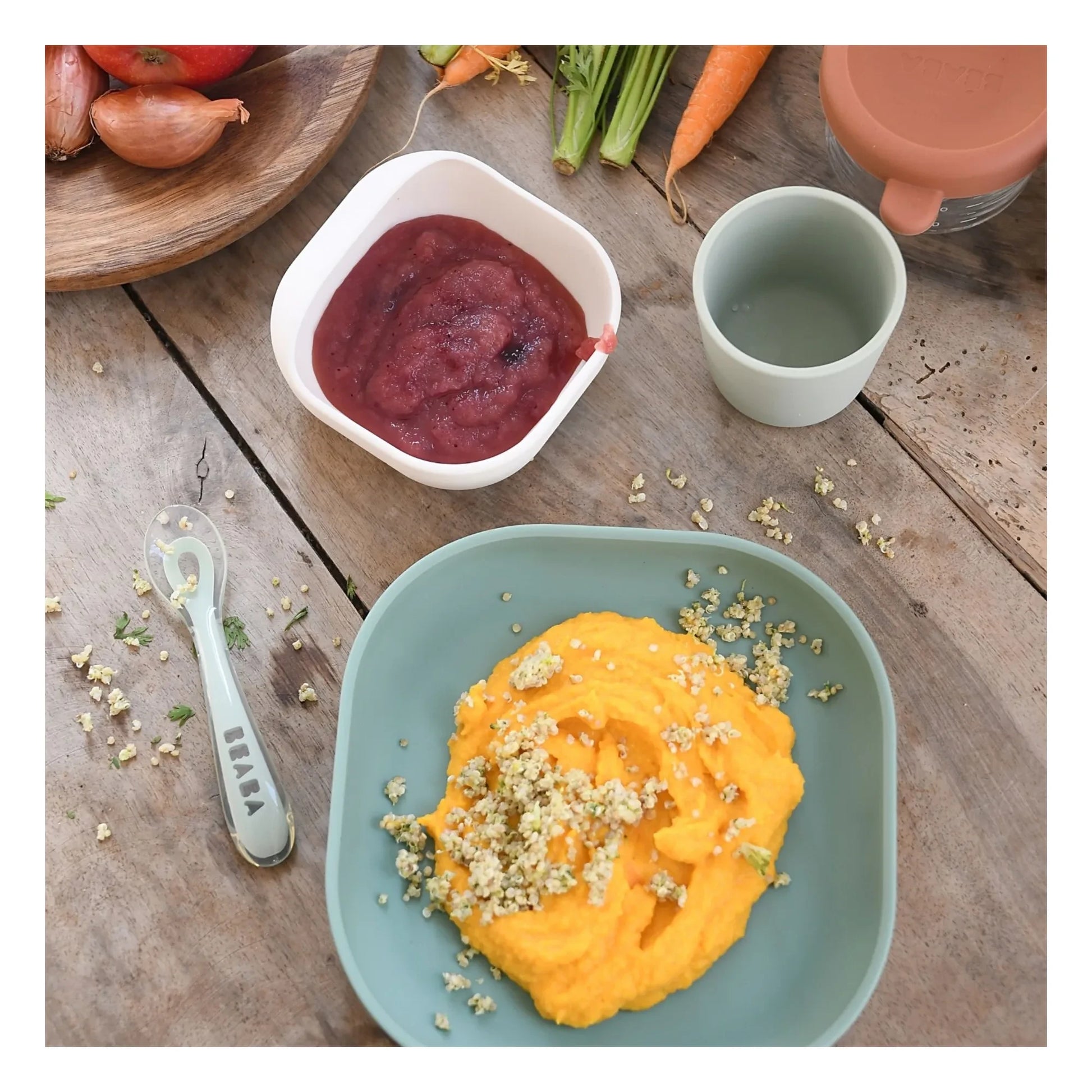 Béaba - Silicone lunch box | Sage