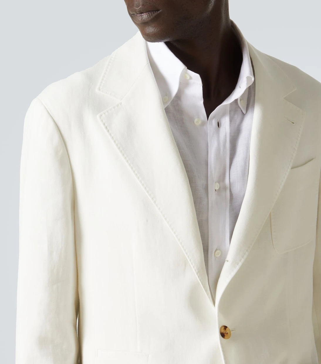 Brunello Cucinelli - Single-breasted linen blazer