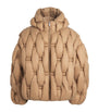 Raxxy Beige 3D Down-Filled Woven Puffer Jacket