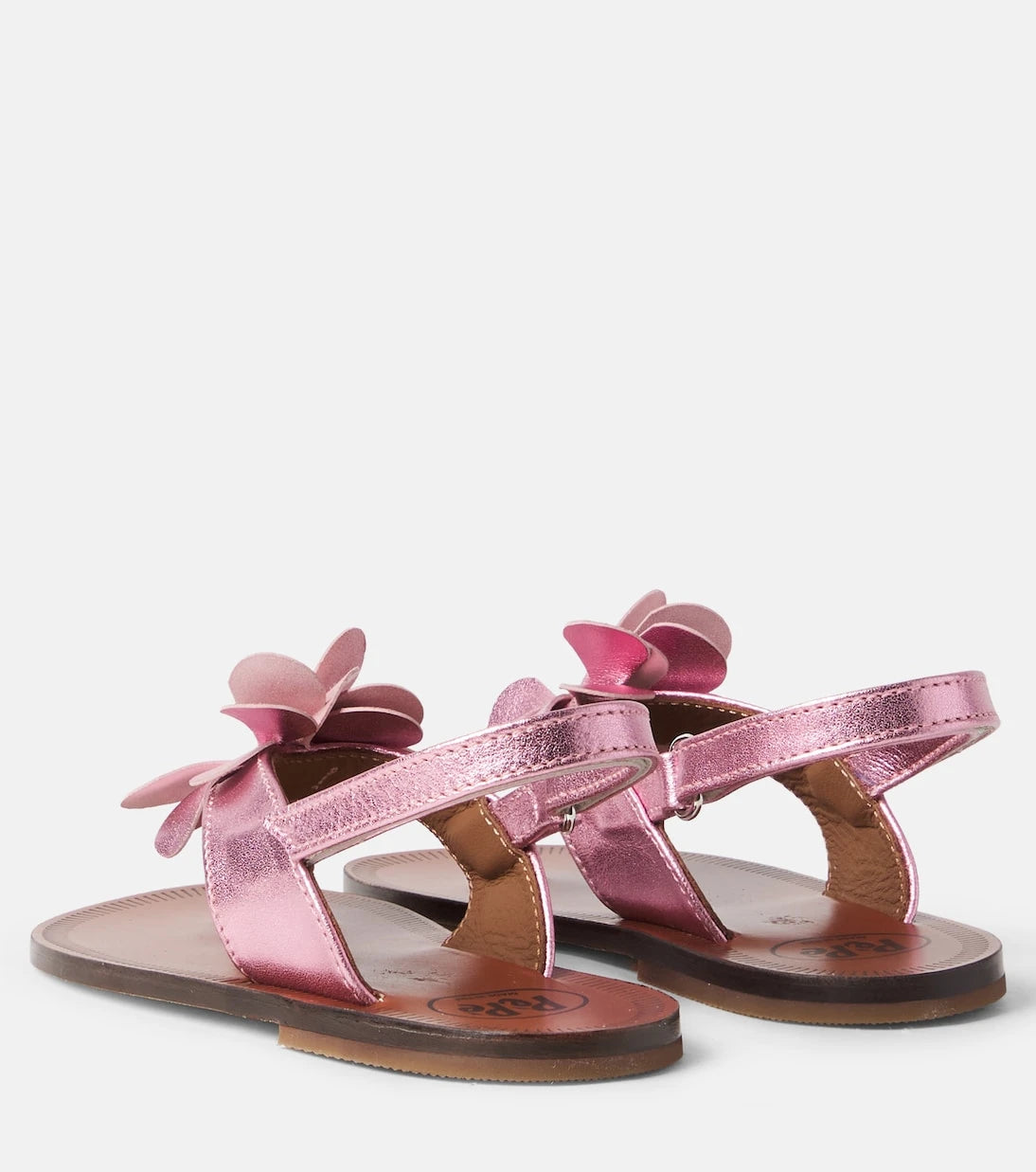PèPè - Metallic leather thong sandals