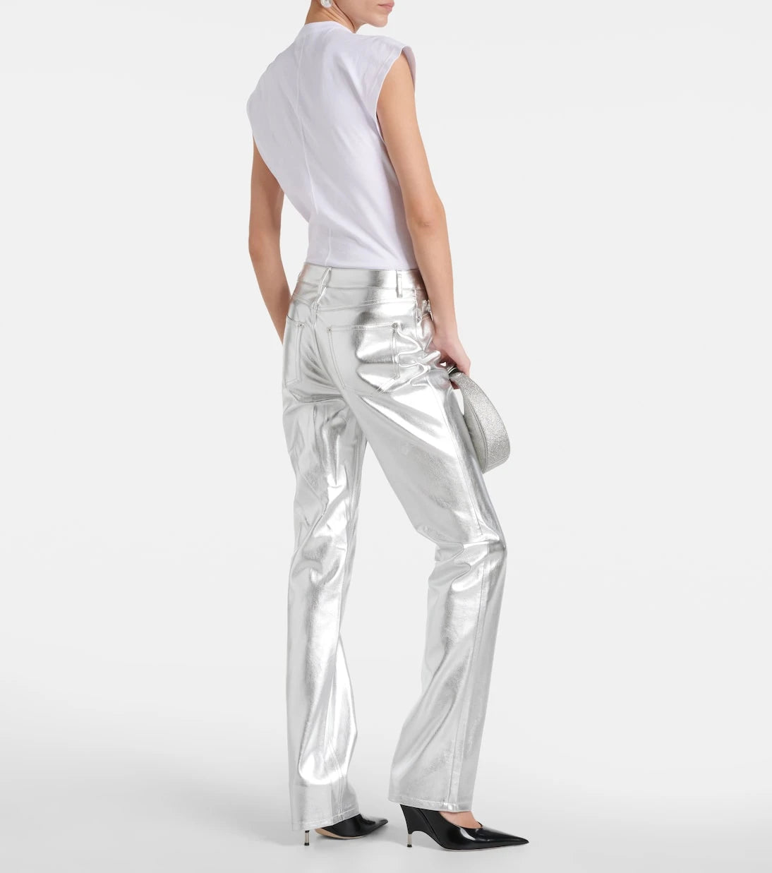 Staud - Chisel faux leather straight-leg pants