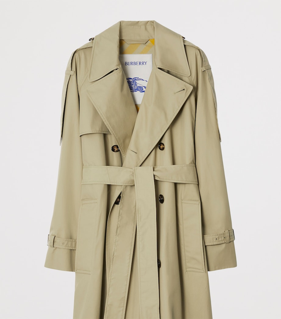 Burberry Beige Cotton Long Castleford Trench Coat