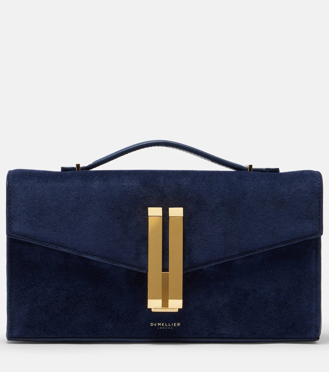 DeMellier - Vancouver leather-trimmed suede clutch