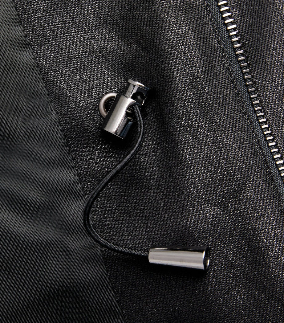 Nensi Dojaka Black Shimmer Meryl Parka