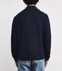 Navy Wool-Cashmere Shawl-Collar Cardigan