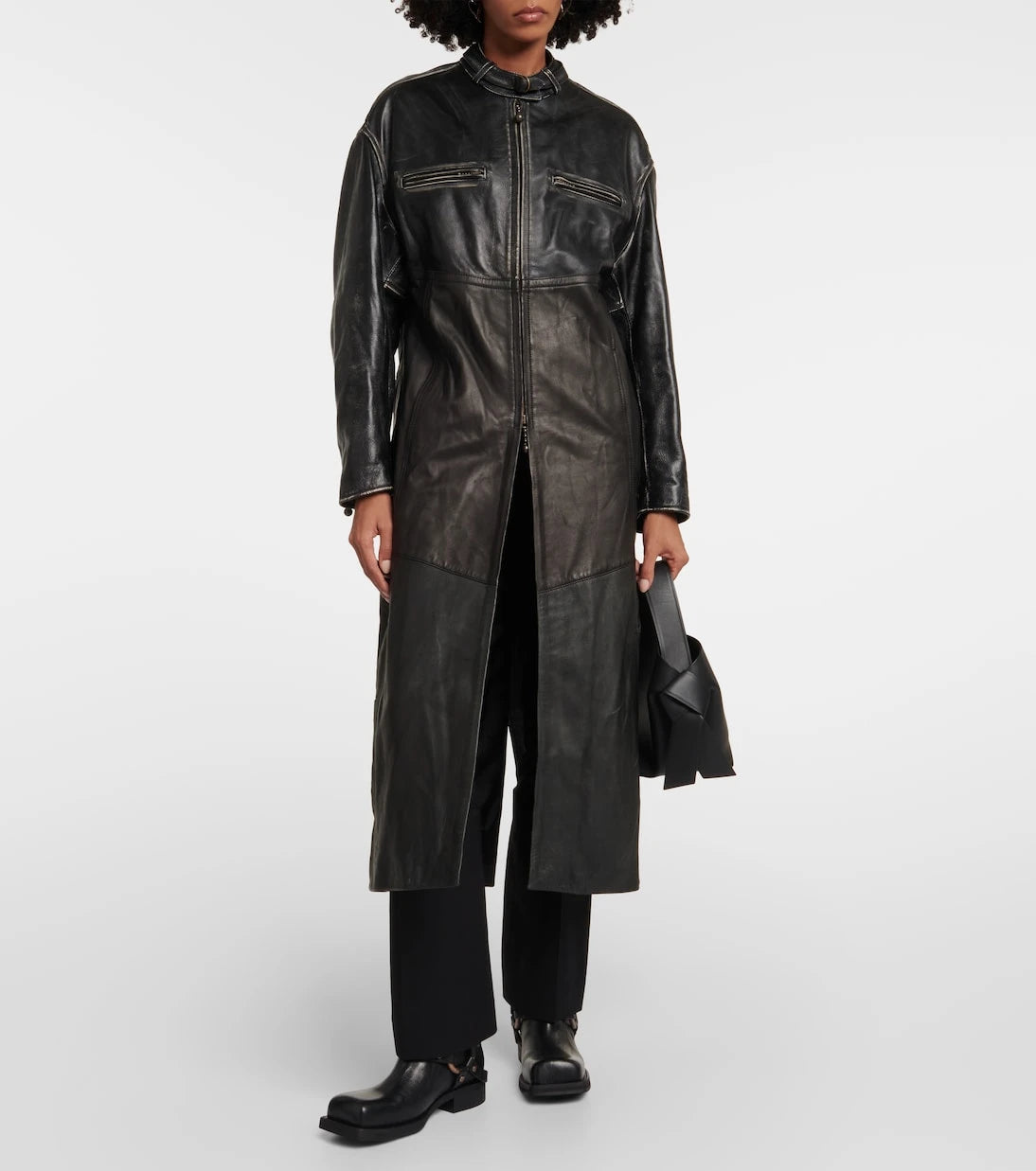 Acne Studios - Paneled leather coat