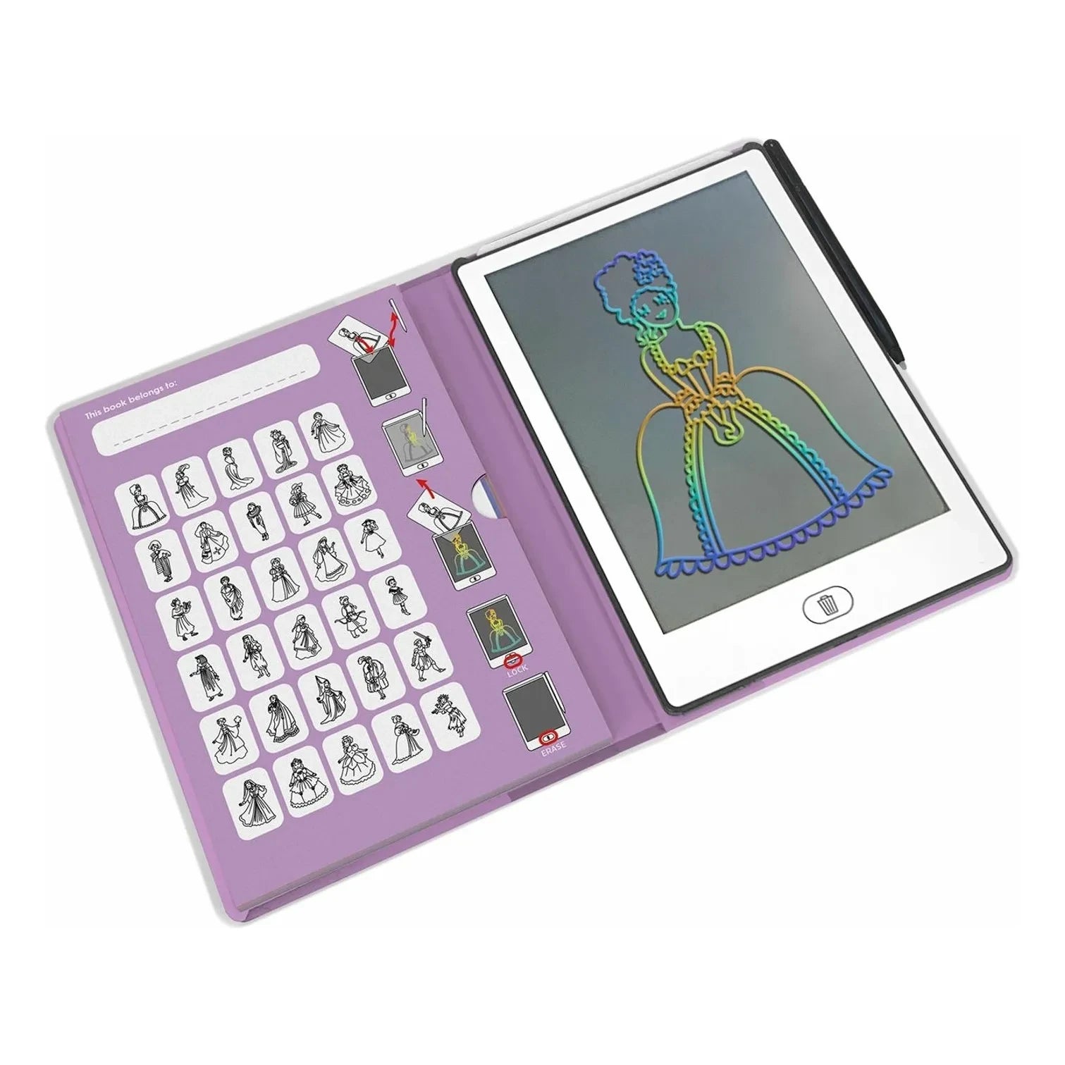 Kidywolf - Kidydraw Mini drawing board | Purple