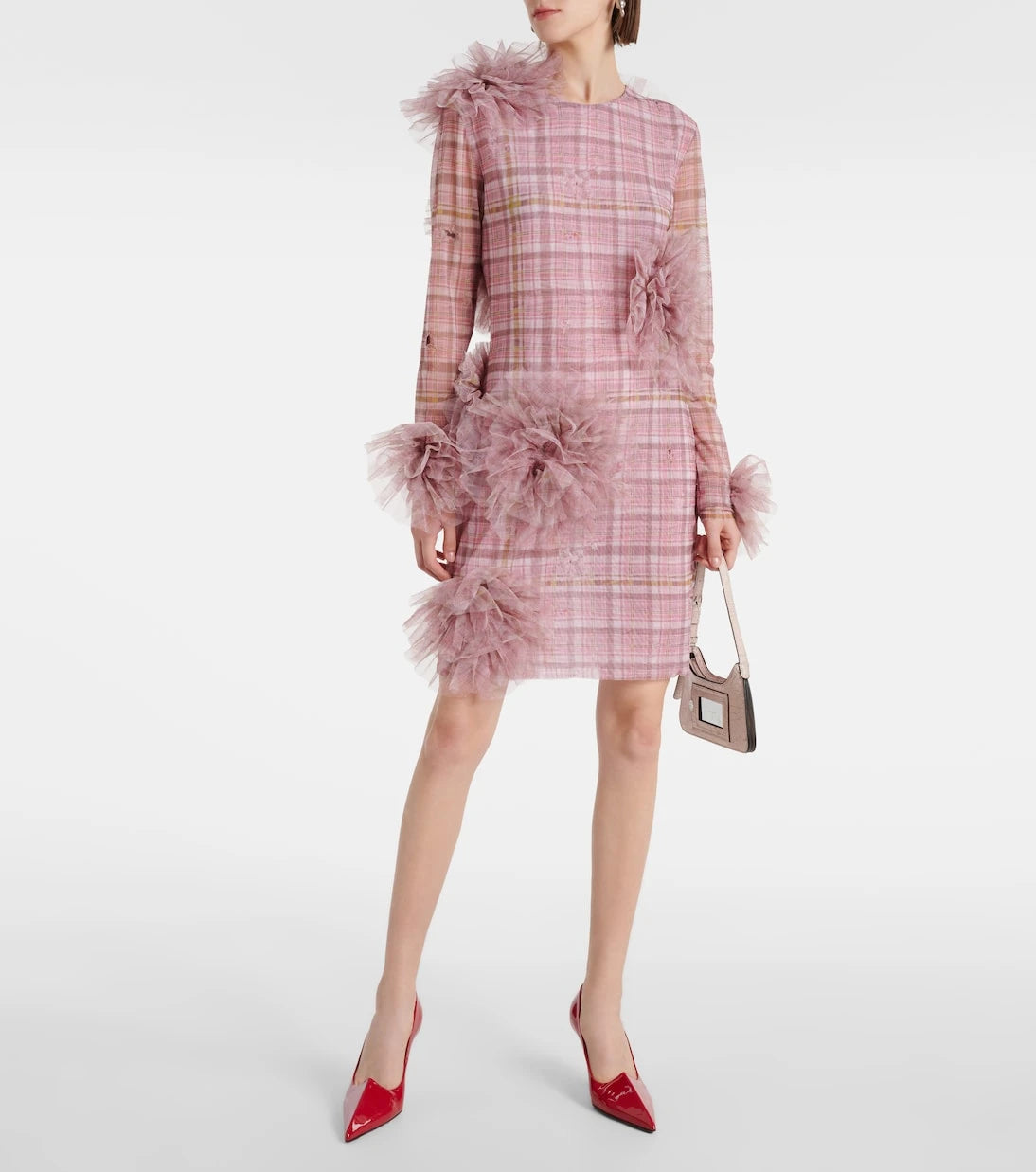 Acne Studios - Dinana appliqué checked minidress