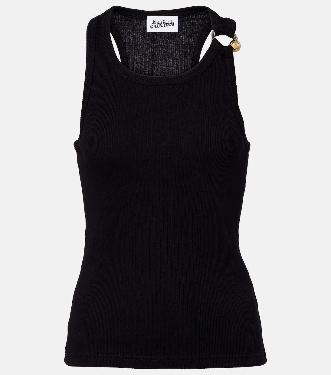 Jean Paul Gaultier - Piercing cotton jersey tank top