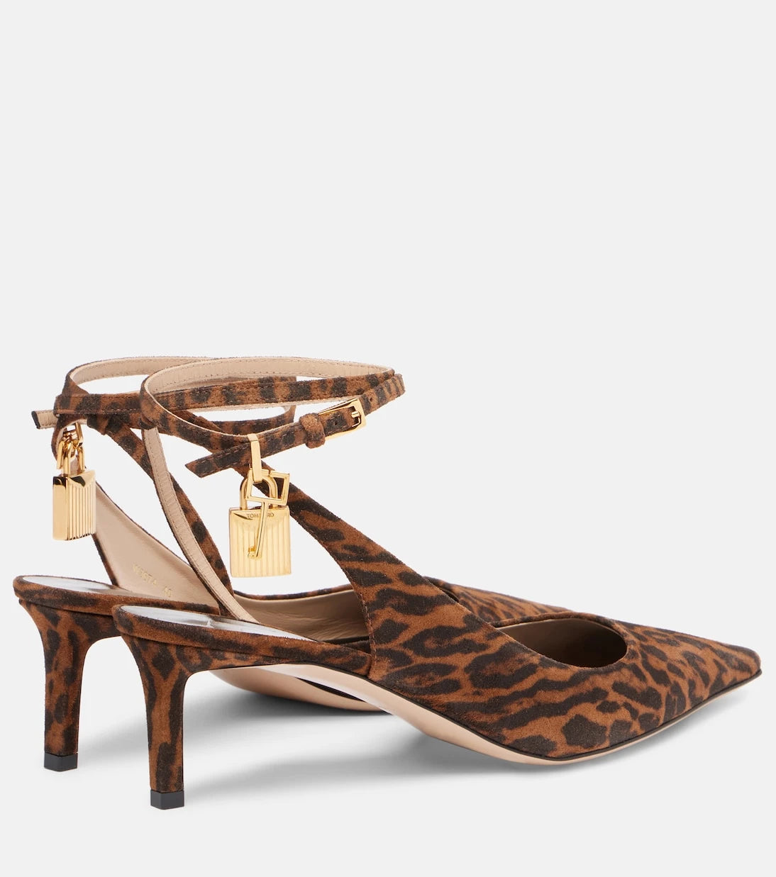 Tom Ford - Padlock 55 suede slingback pumps