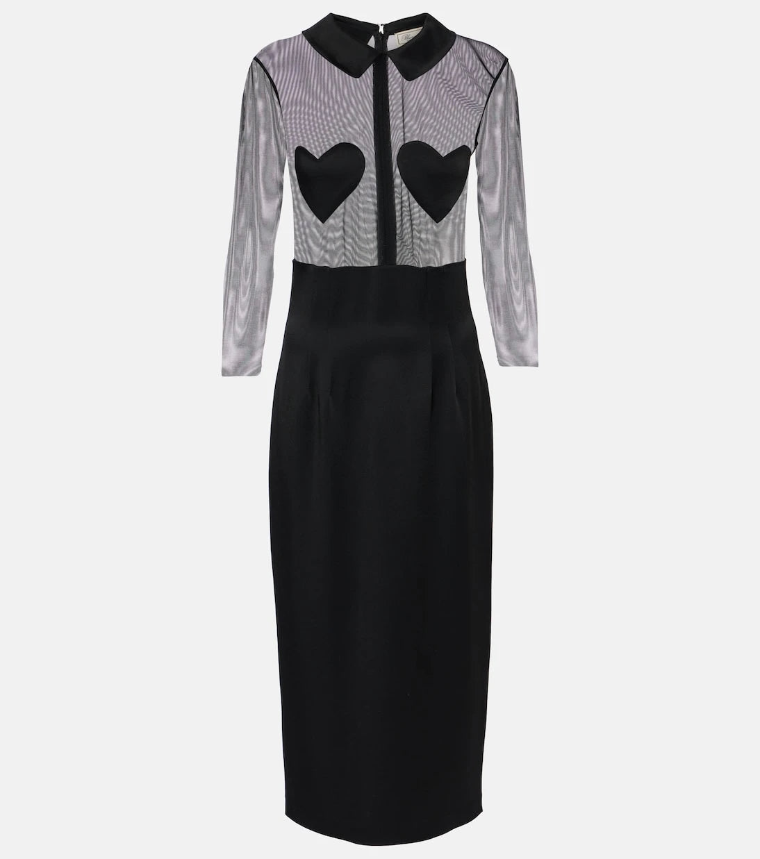 Blumarine - Mesh and satin midi dress