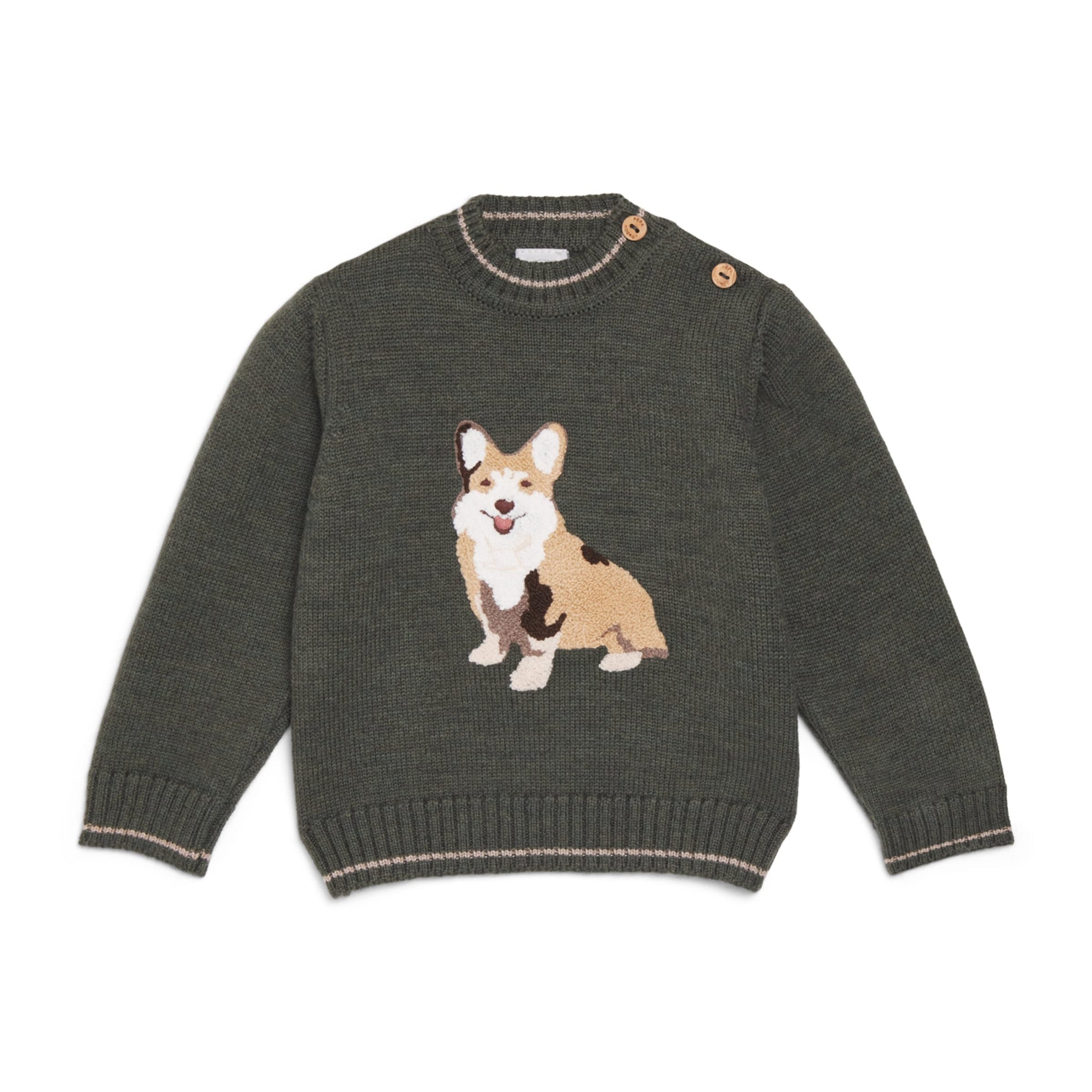 PEPA LONDON Wool Corgi Sweater (18 Months-4 Years)