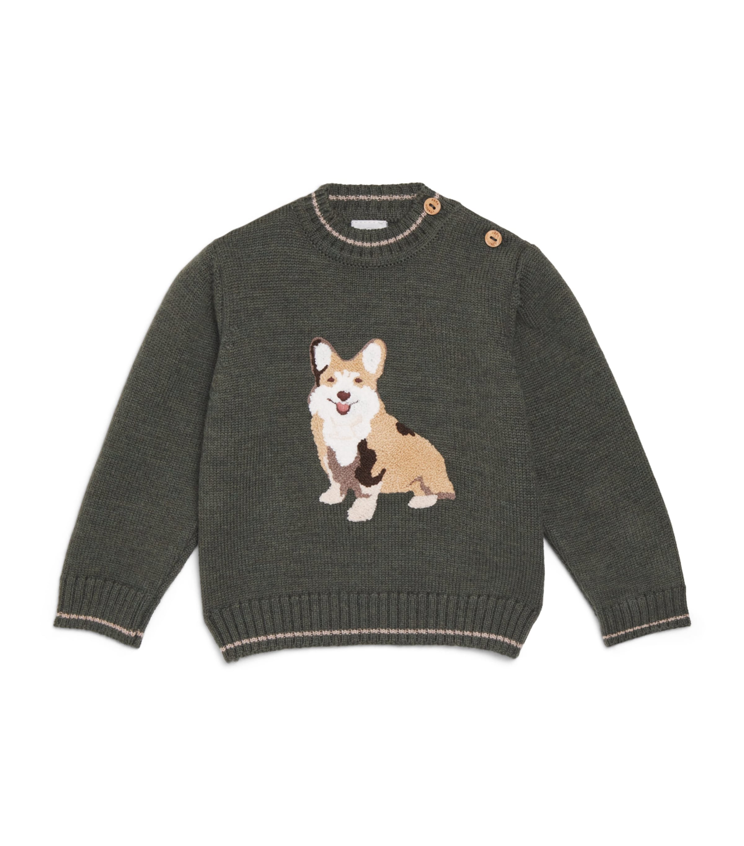 PEPA LONDON Wool Corgi Sweater (18 Months-4 Years)