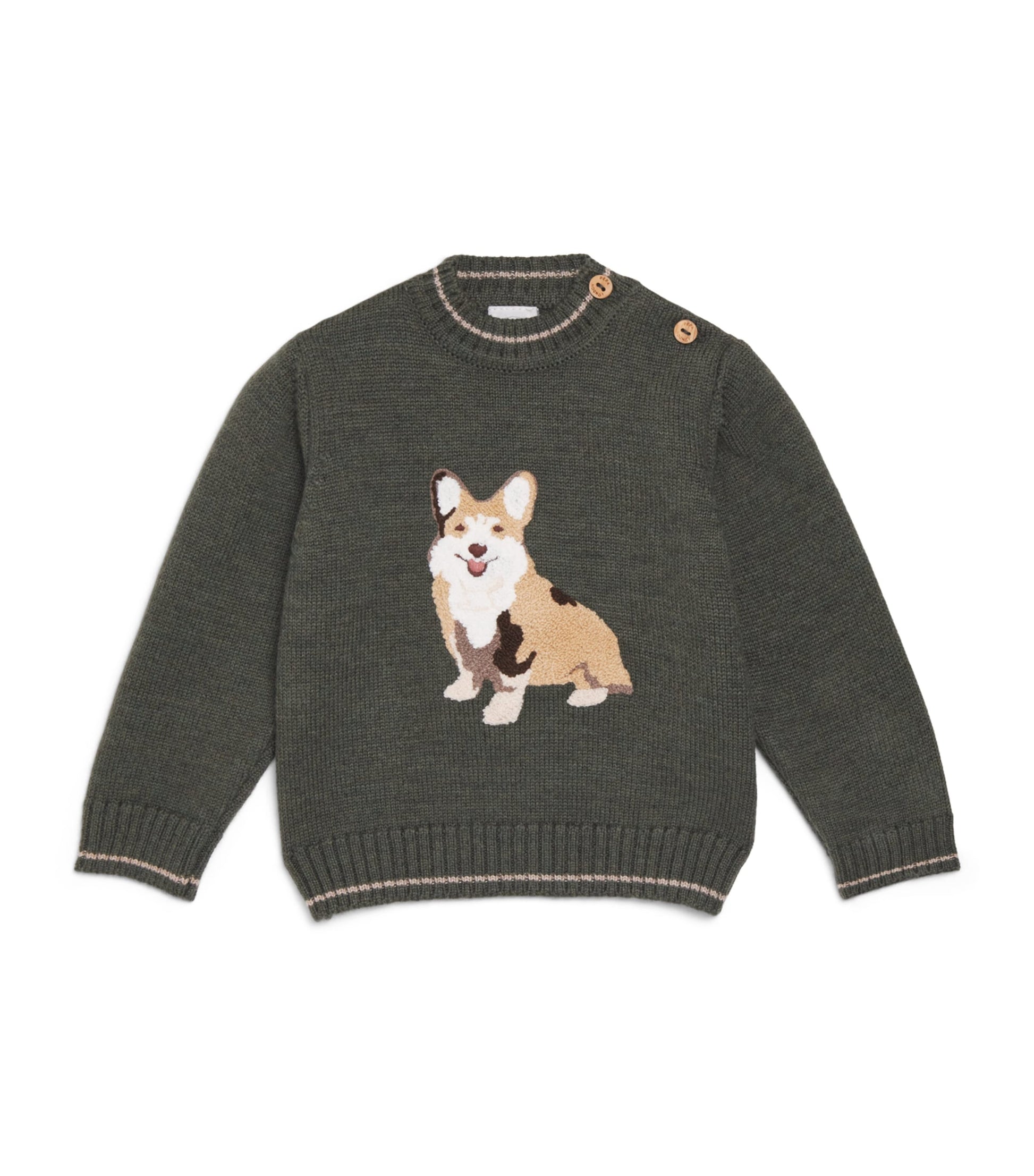 PEPA LONDON Wool Corgi Sweater (18 Months-4 Years)