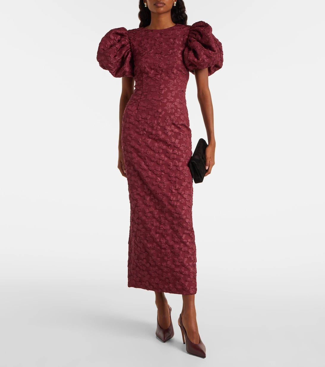 Rotate - Lori jacquard midi dress