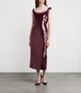 Roland Mouret Burgundy Sequin-Embellished Midi Dress