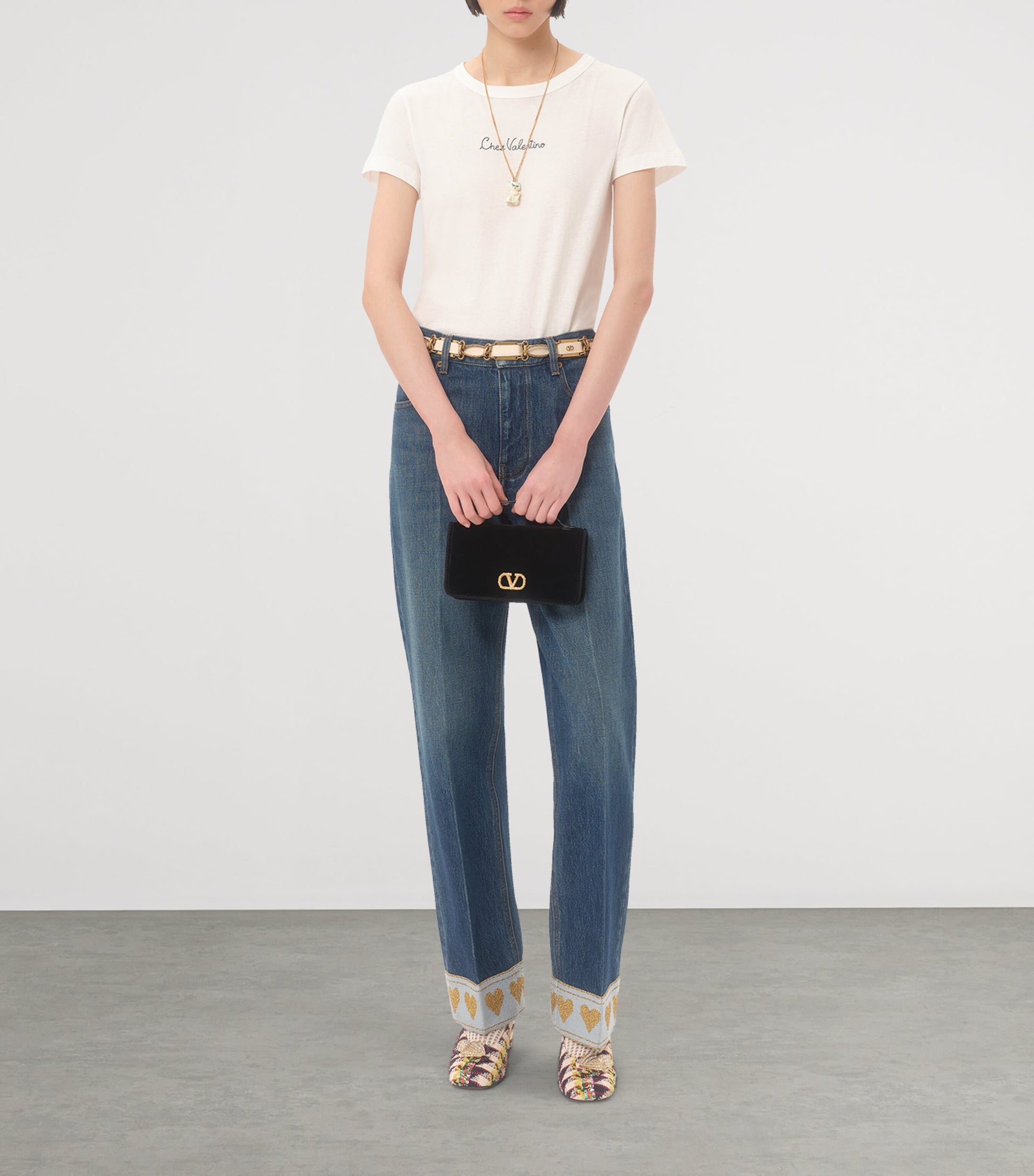 Valentino Garavani Black VLogo Signature Wallet with Strap