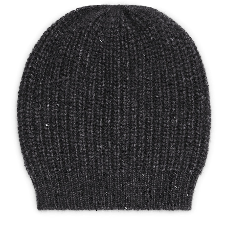 Black Cashmere-Silk Beanie