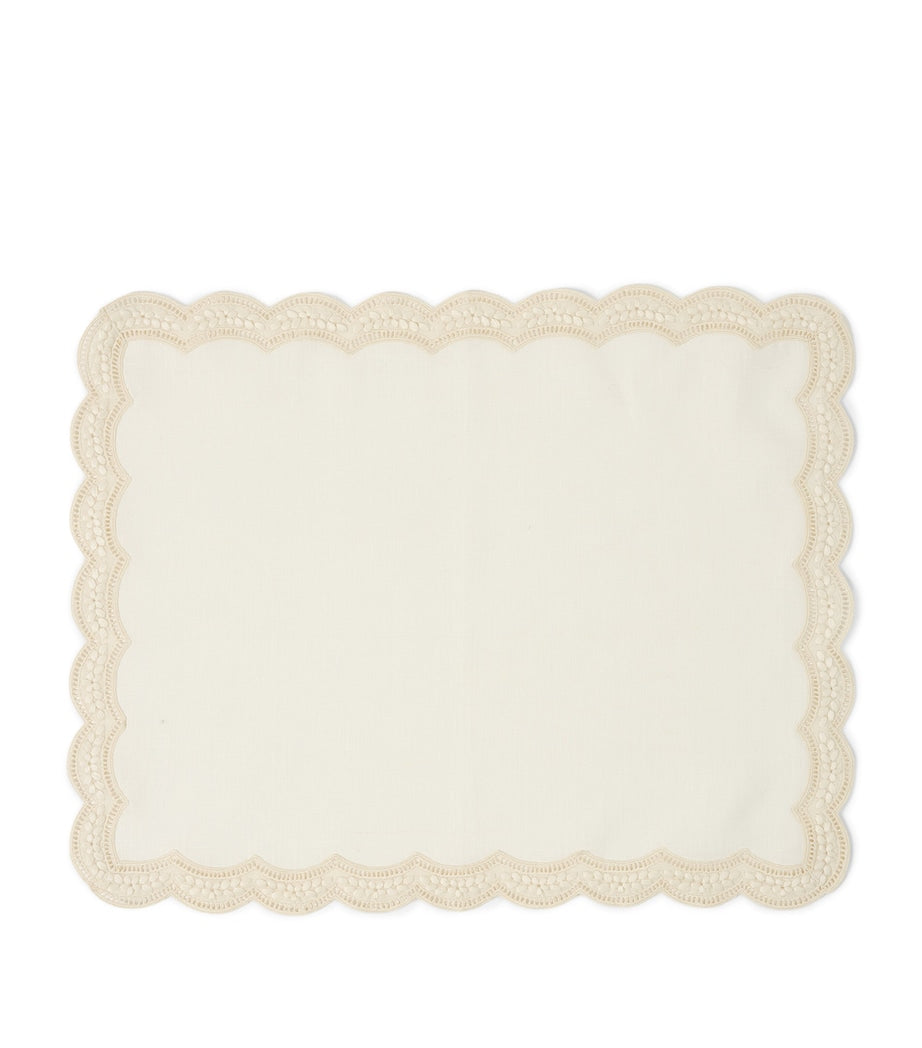 Linen Embroidered Emilia Placemat (50cm x 40cm)