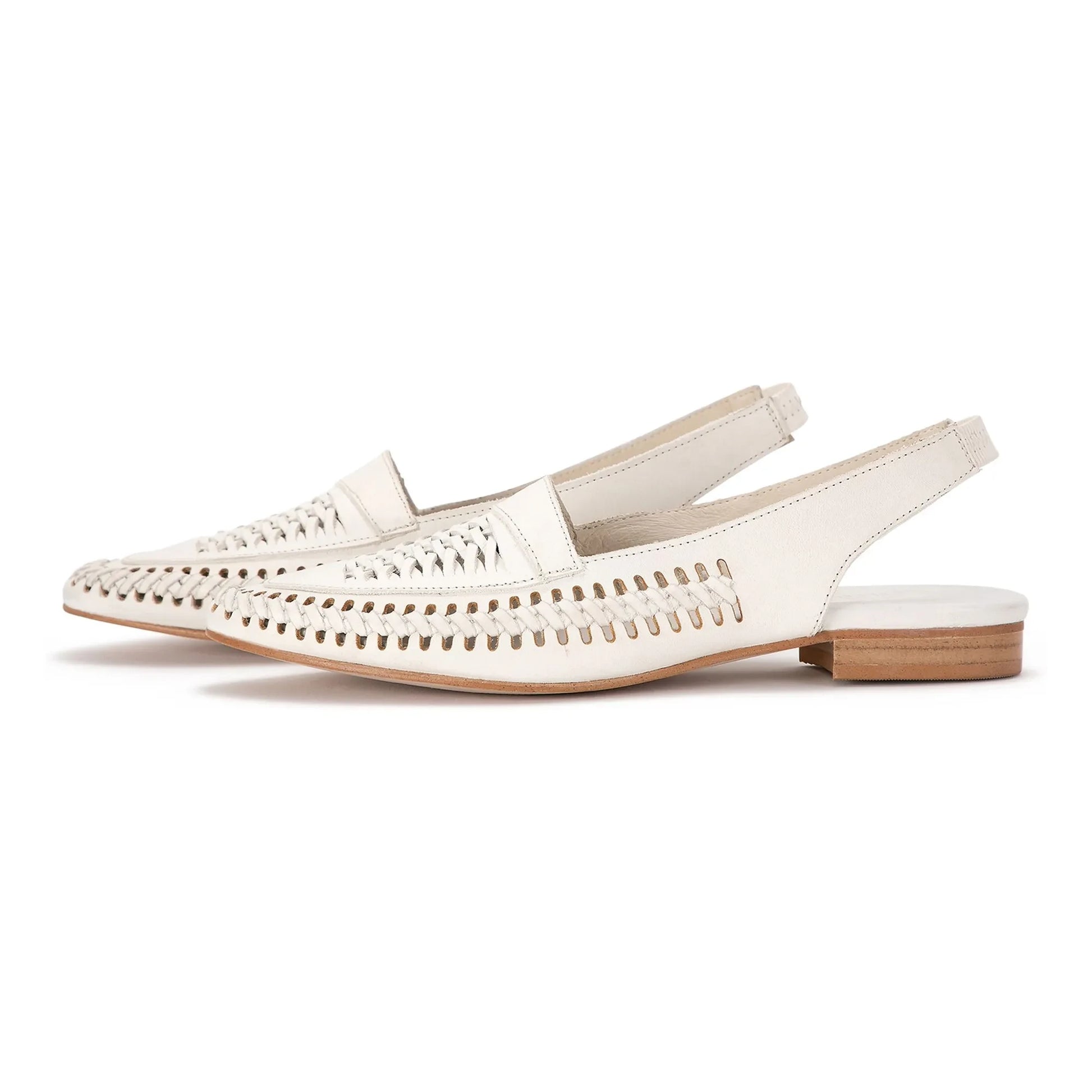 Bobo Choses - Braided Leather Slingback | Ecru