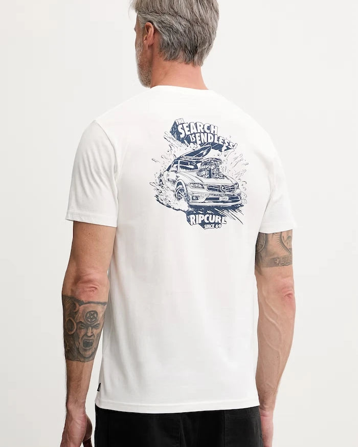 Rip Curl erkek pamuklu KEEP ON TRUCKING tişört