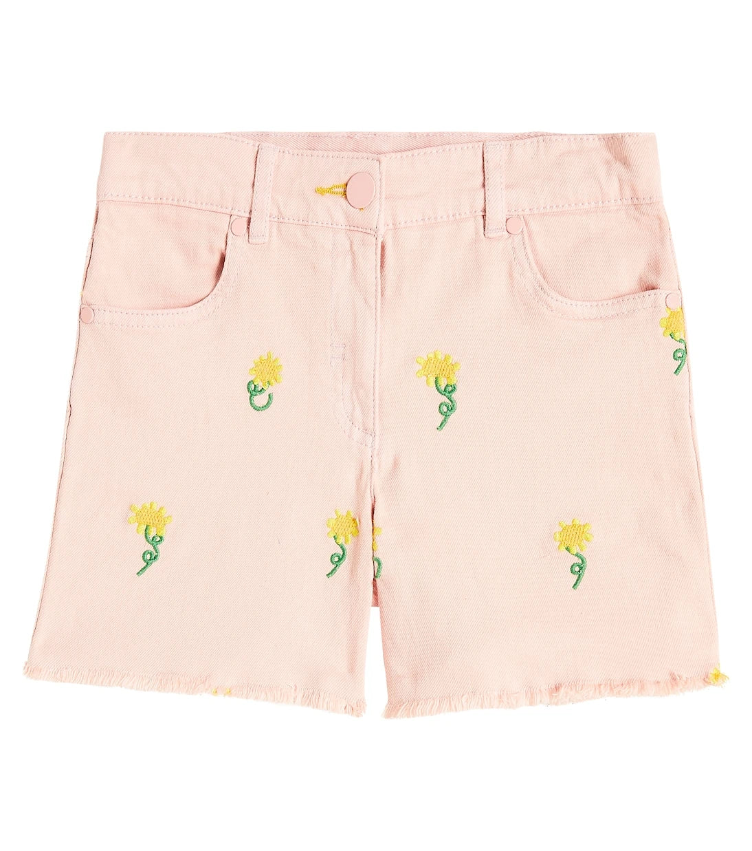 Stella McCartney Kids - Floral embroidered denim shorts