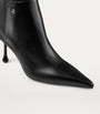 Jimmy Choo Black Cycas 80 Lambskin Ankle Boots