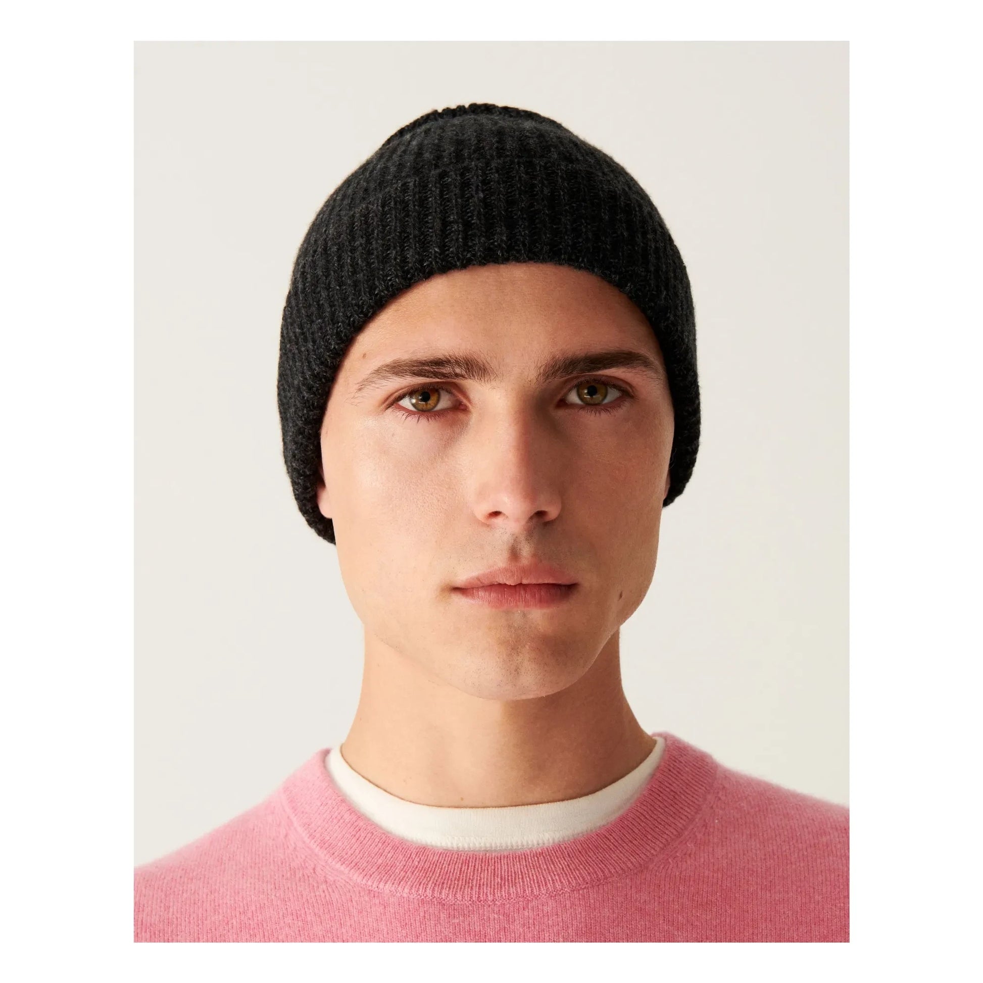 Bompard - Cashmere ribbed hat | Black