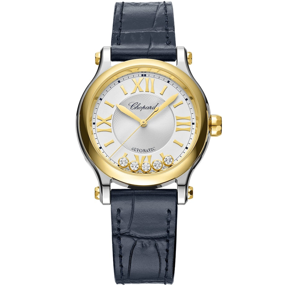Chopard Yellow Gold, Stainless Steel and Diamond Happy Sport Watch 33mm