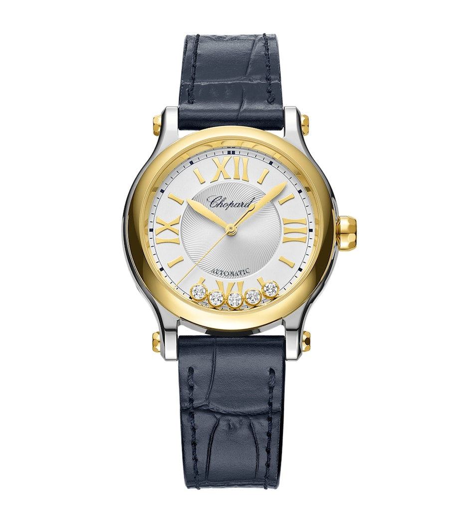 Chopard Yellow Gold, Stainless Steel and Diamond Happy Sport Watch 33mm