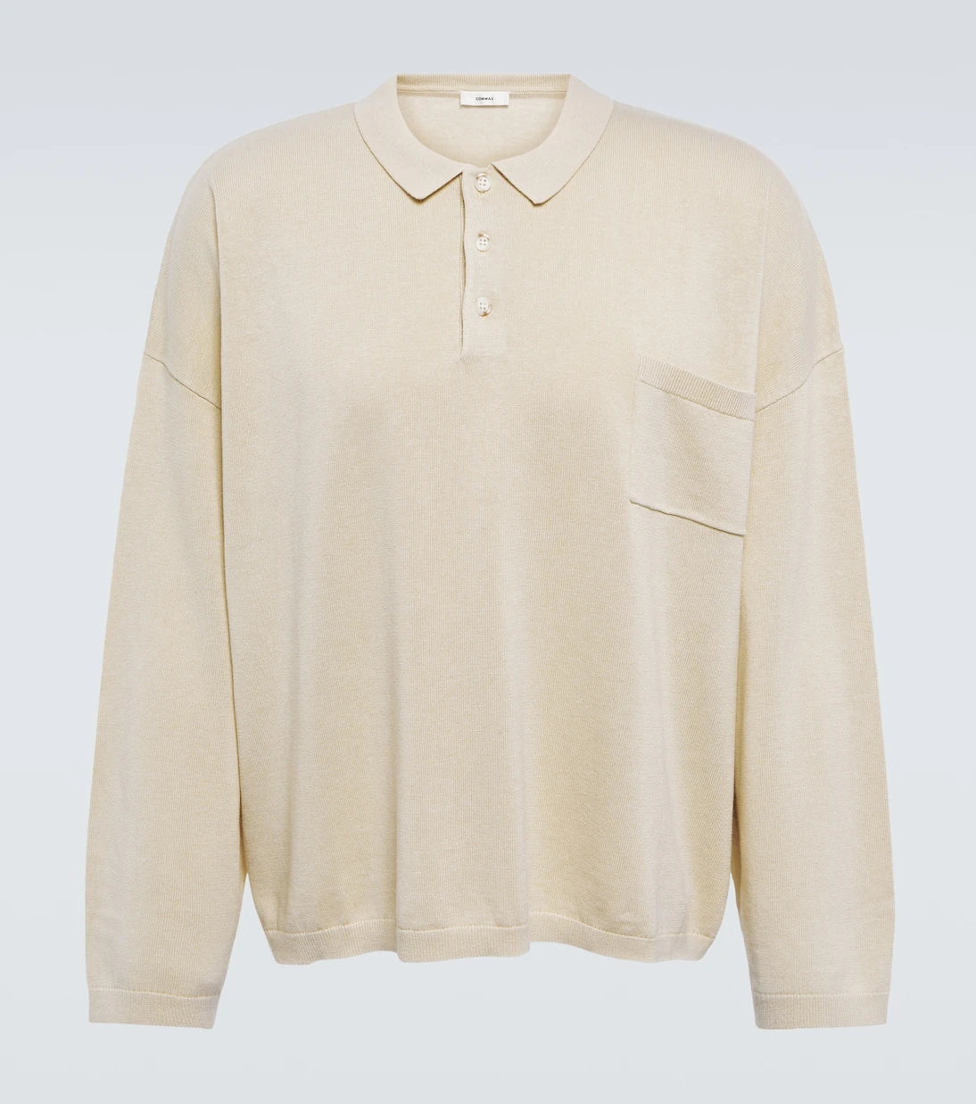 Commas - Linen and cotton polo top