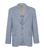Brunello Cucinelli Blue Silk-Wool-Cashmere Deconstructed Blazer