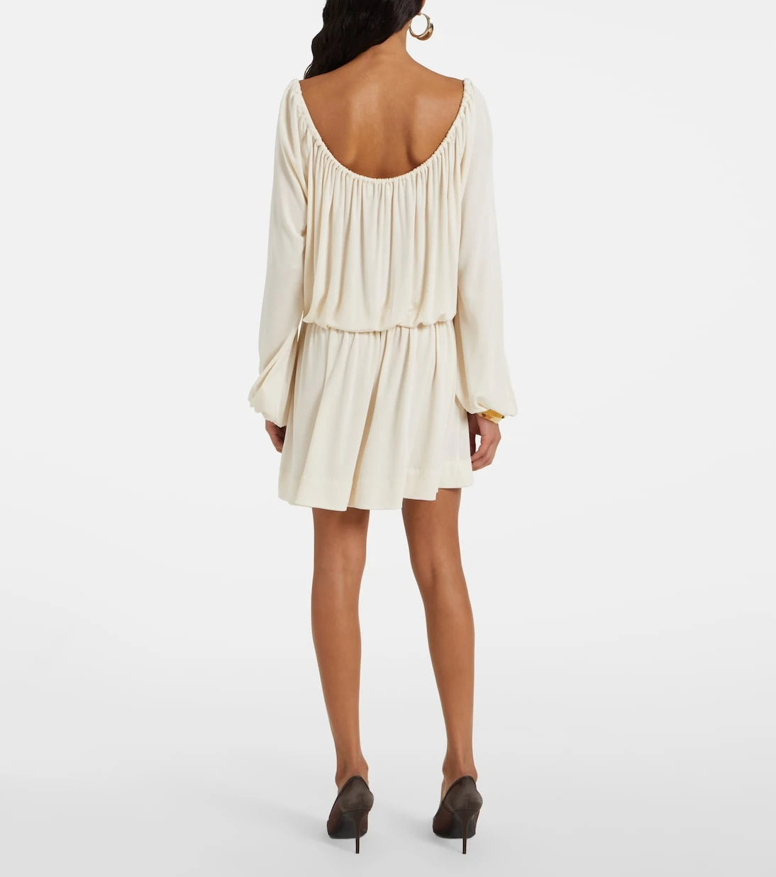 Saint Laurent - Ruffled jersey minidress