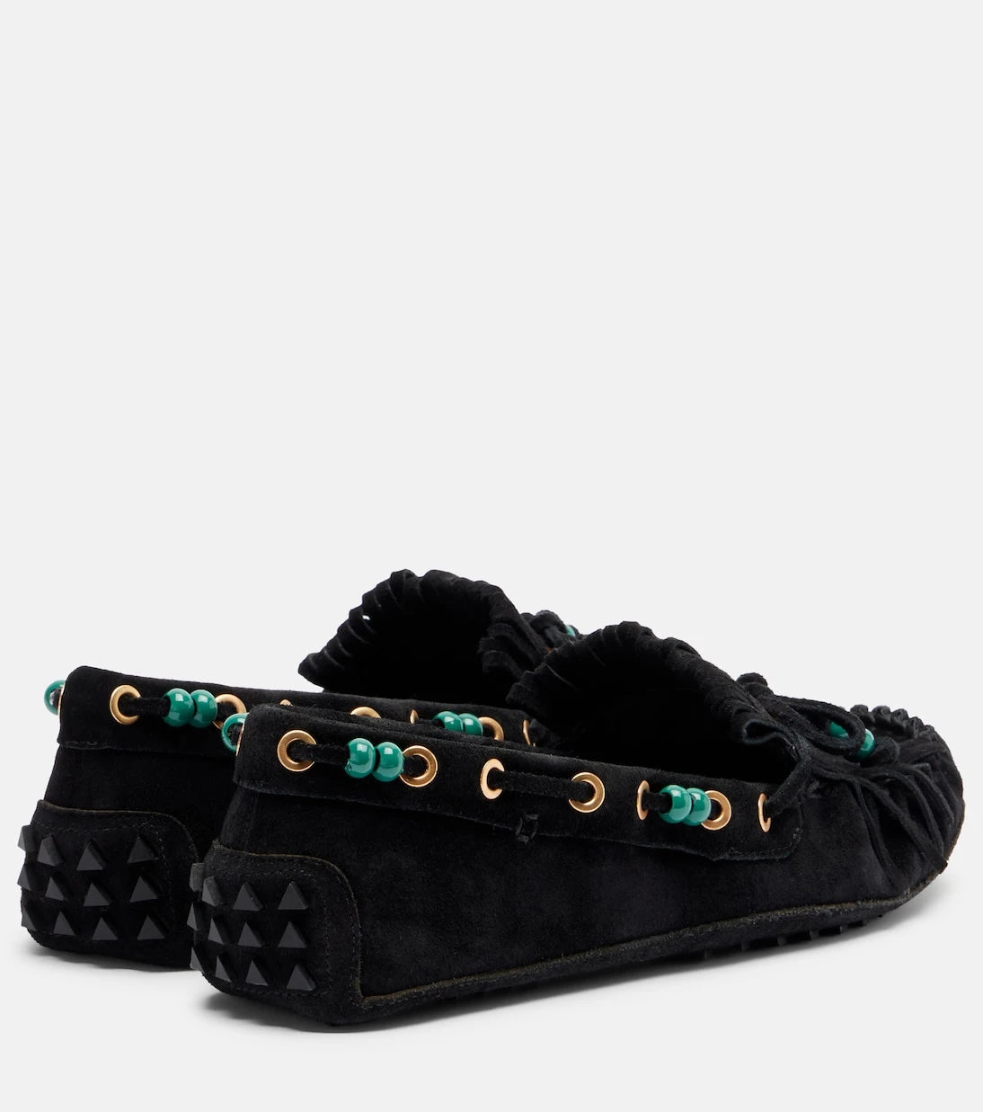 Farm Rio - Beaded suede boat shoes