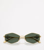 Jimmy Choo Gold Wire Hexagonal Zoey Sunglasses