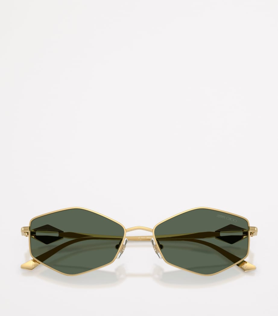 Jimmy Choo Gold Wire Hexagonal Zoey Sunglasses