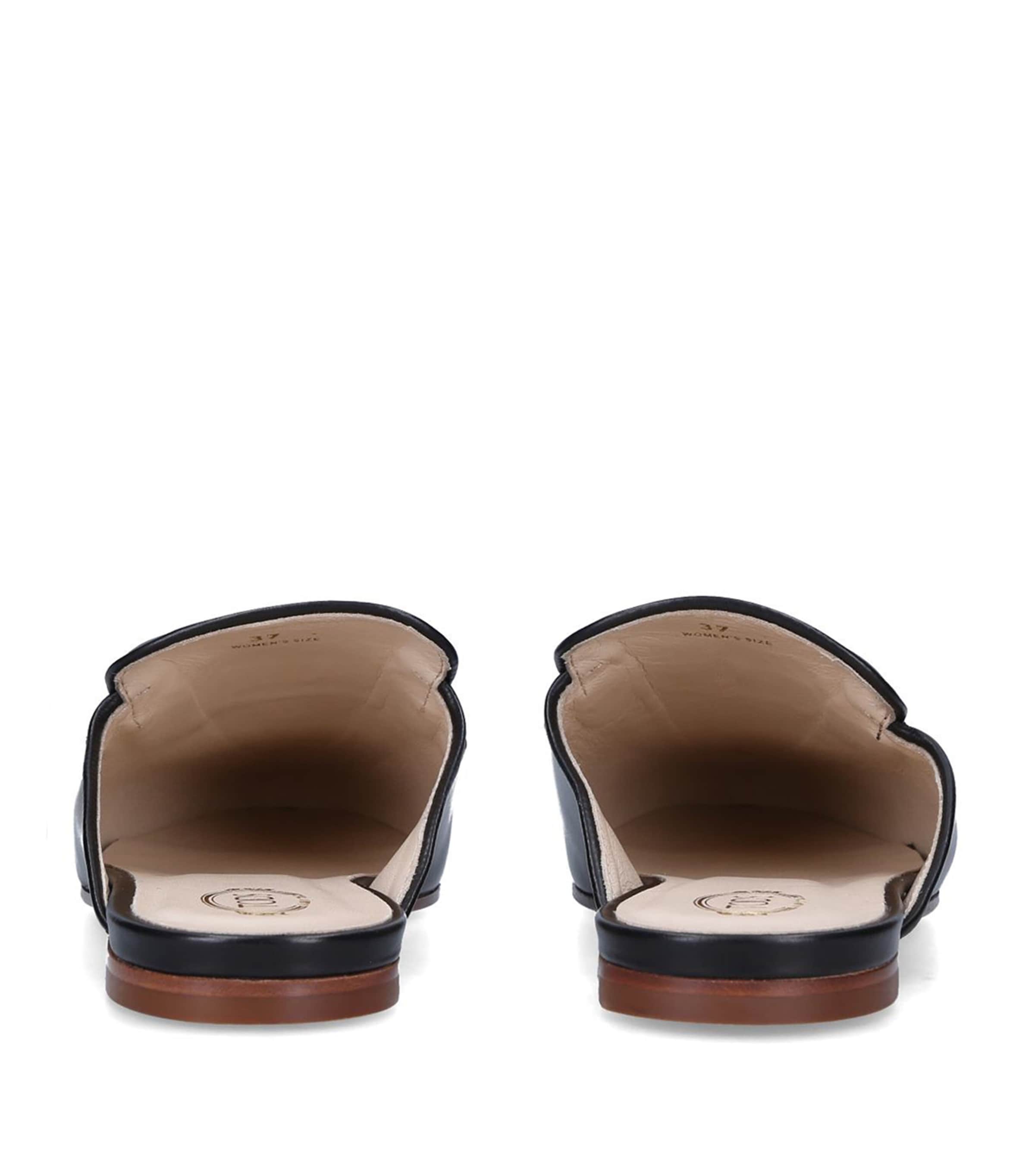Tod's Black Leather Slippers