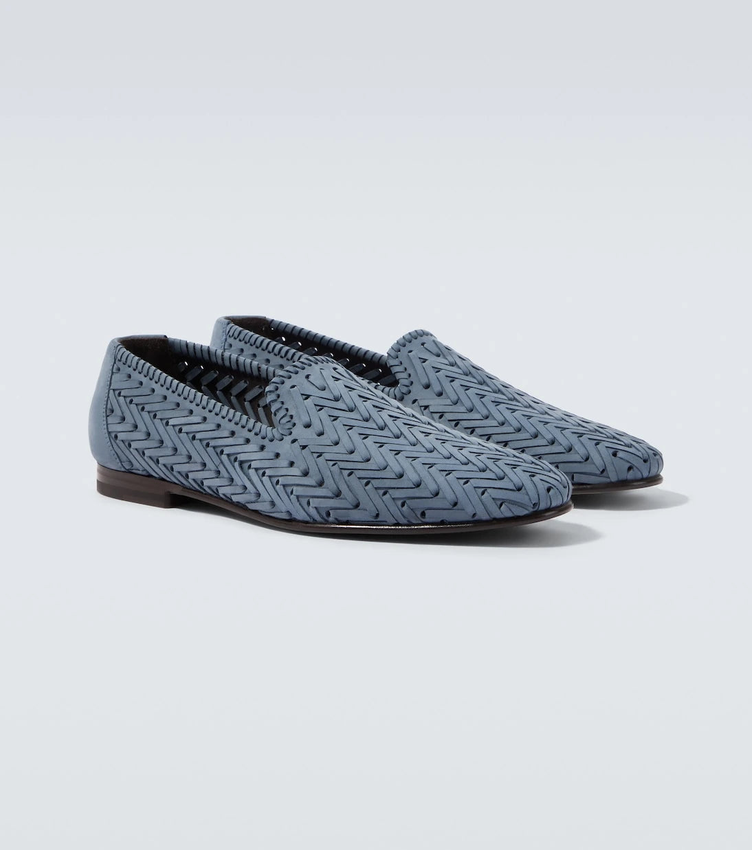 Manolo Blahnik - Mario woven leather loafers