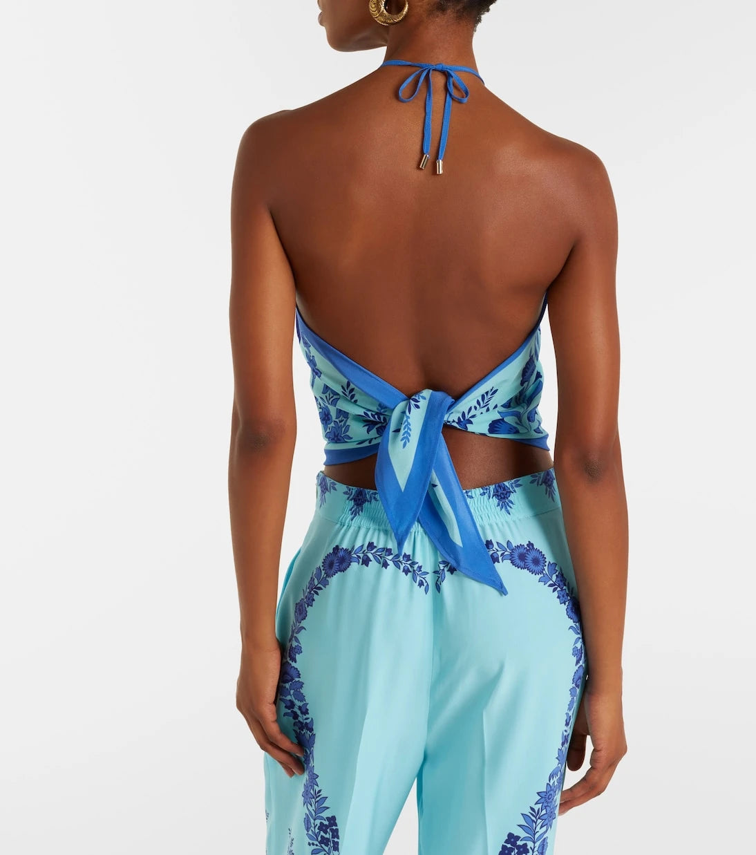 Etro - Paisley halterneck silk top