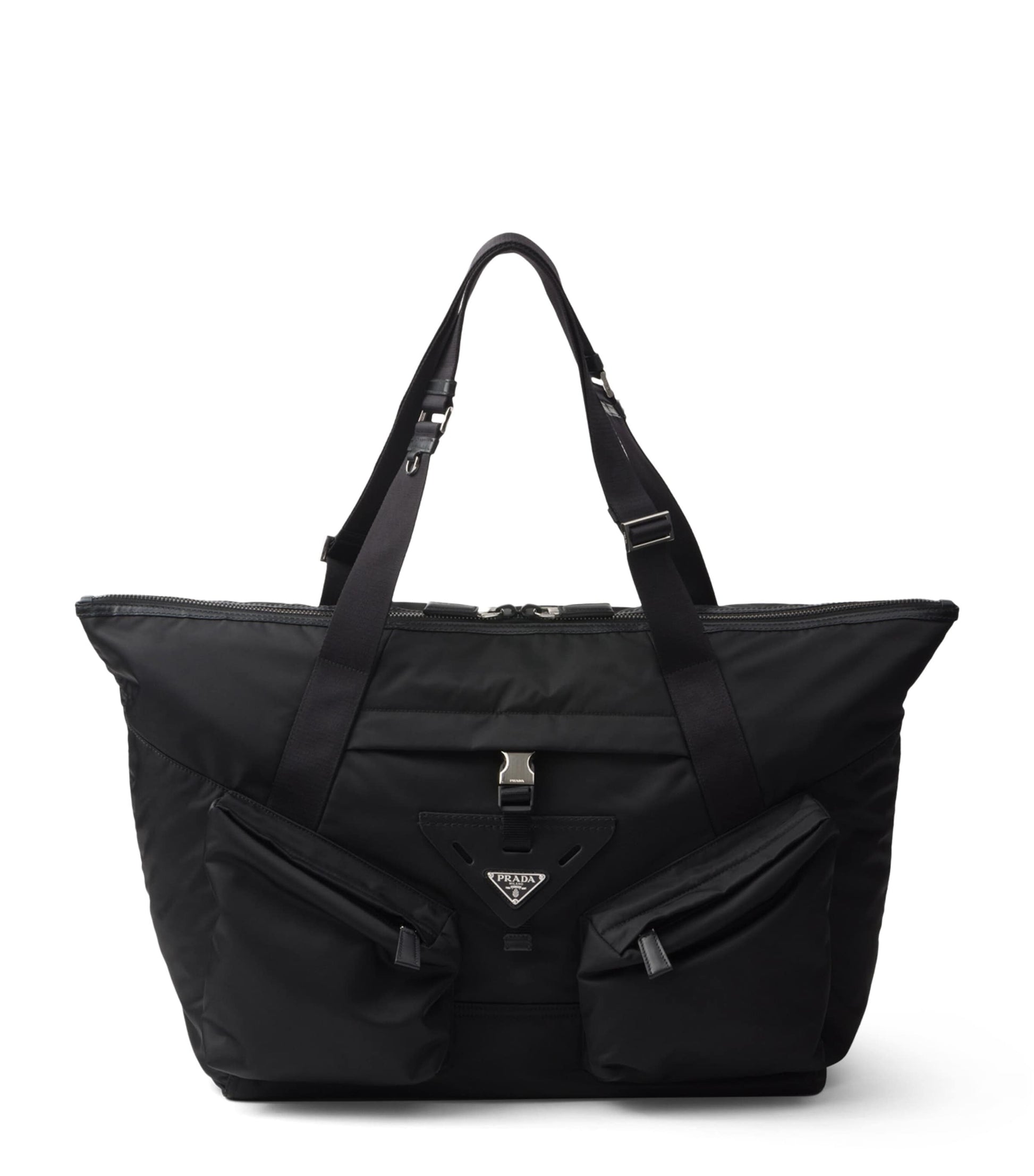 Leather and Renylon Travel Tote Bag