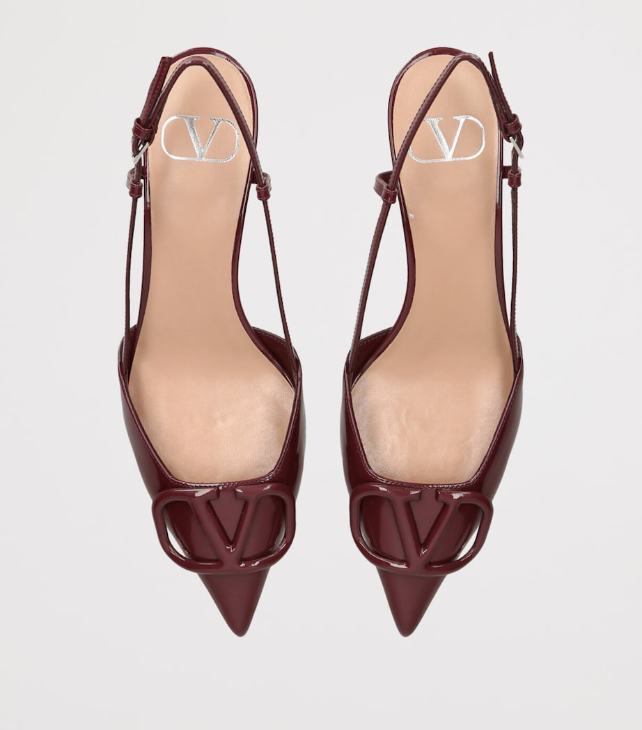 Valentino Garavani Patent Leather VLogo Slingback Pumps 40