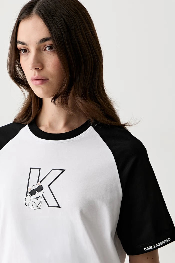 Karl Lagerfeld kadın pamuk tişört IKON