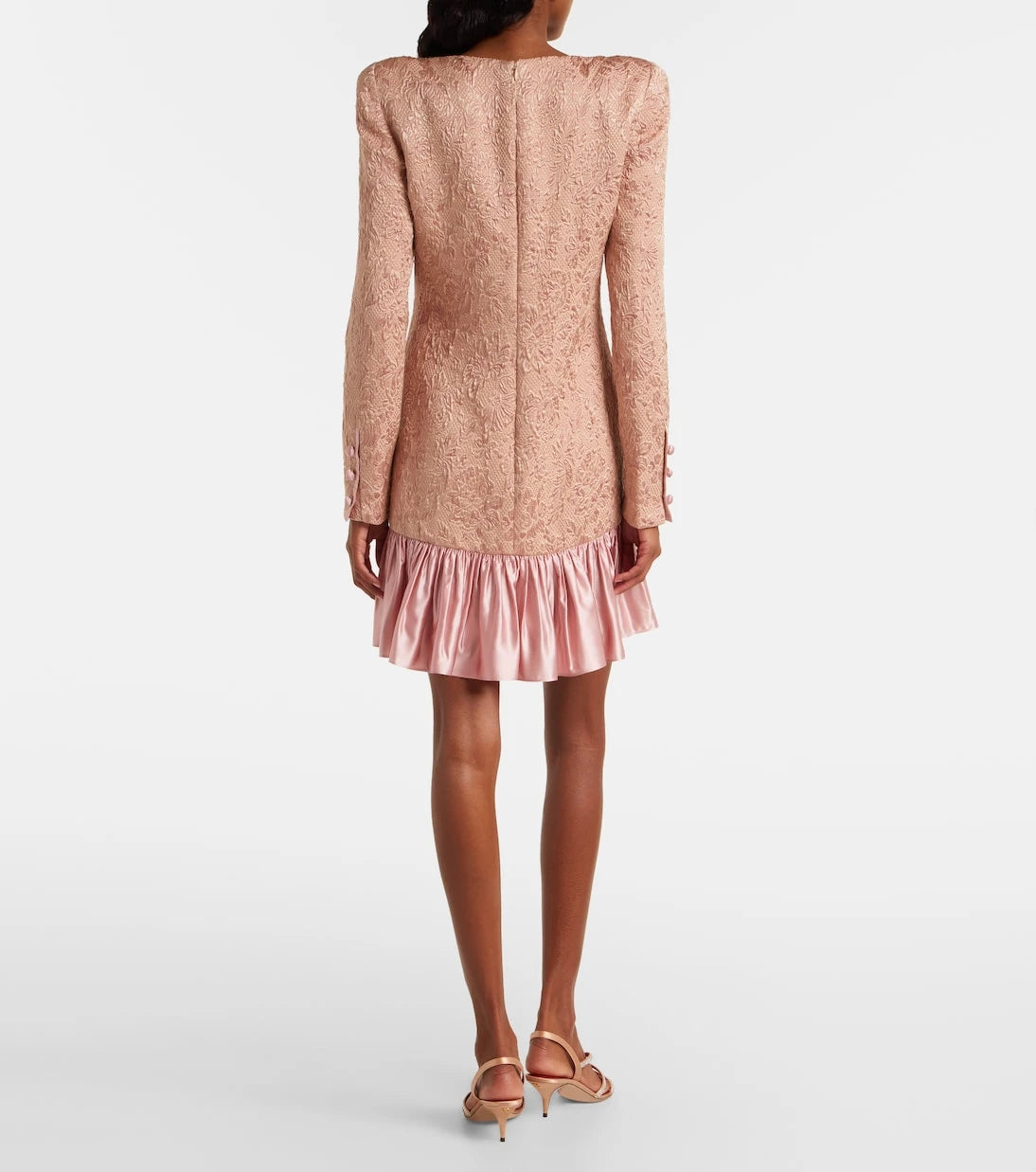 Valentino - Wool and silk-blend matelassé minidress