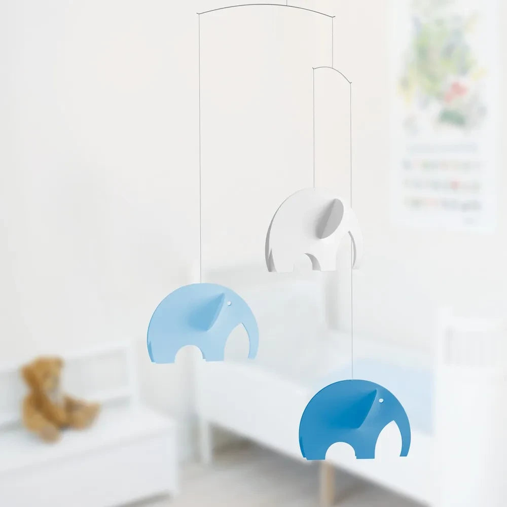 Flensted - Elephant Mobile | Blue