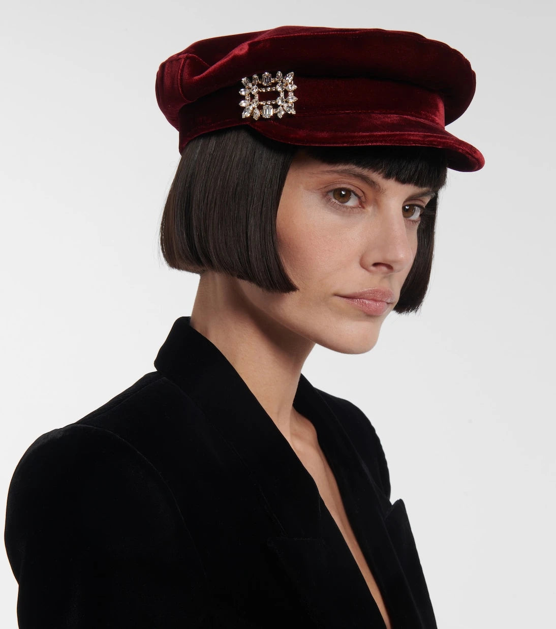 Roger Vivier - Baker Boy velvet newsboy cap