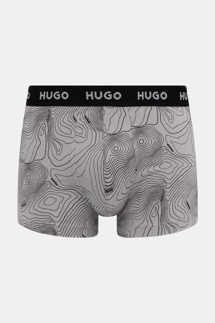 HUGO erkek pamuk elastan boxer şort TRIPLET DESIGN 3'lü set